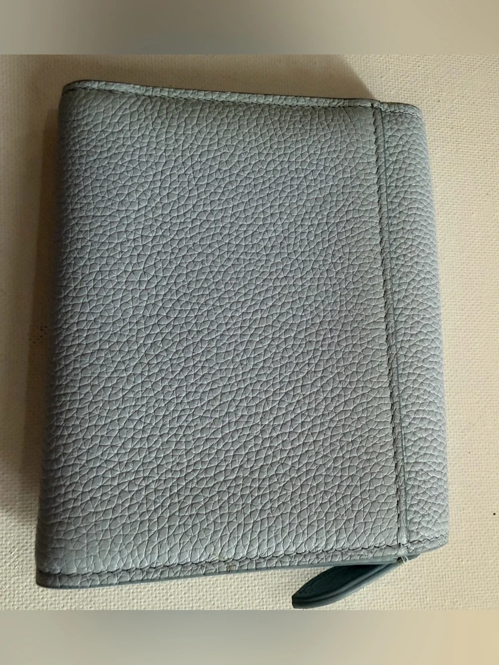 Burberry Pale Blue TB Monogram Folding Leather Wallet NWOT